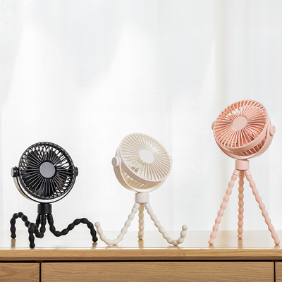 Ventilador USB portátil oscilante Clip de trípode de escritorio de 6 pulgadas en ventilador con 360 grados