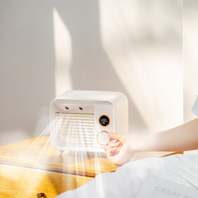 La mejor fan portátil del refrigerador de la refrigeración por agua USB del LED Mini Personal Rechargeable Air Conditioner