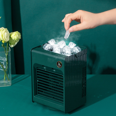 Aire acondicionado del Usb del Usb Mini Cooler Fan 4000mAh DC5V de la pantalla LCD el pequeño llevó la luz