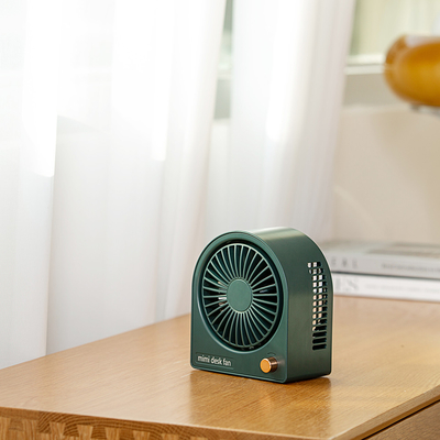 Fan de tabla negra de la batería recargable del Usb del ABS de 4000mAh Mini Personal Desk Fan