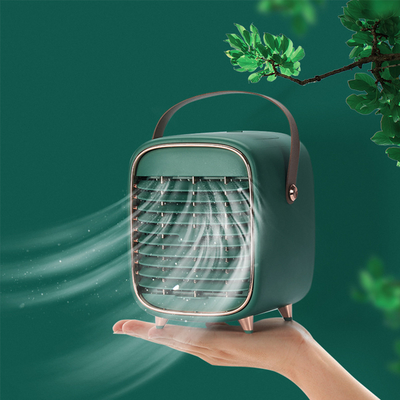 Mini ventilador de mesa recargable, 5V, aire acondicionado portátil, ventilador enfriador de niebla en aerosol