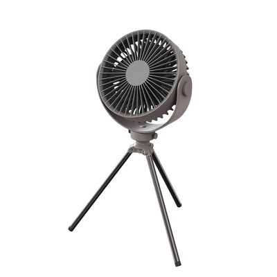 Fan recargable de la rotación del pequeño trípode portátil con el LED