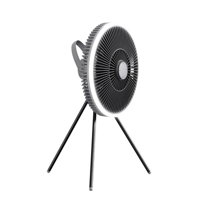 Los ABS suelan la fan eléctrica recargable permanente del trípode 1000mah de las fans tres con la luz