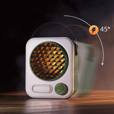 Mini calentador portátil clásico, ventilador blanco para espacio pequeño