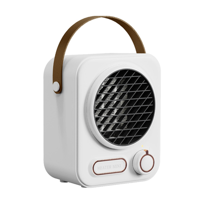 Mini calentador portátil clásico, ventilador blanco para espacio pequeño