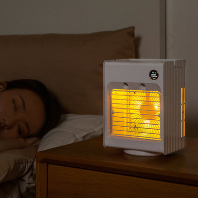Aire acondicionado del Usb del Usb Mini Cooler Fan 4000mAh DC5V de la pantalla LCD el pequeño llevó la luz