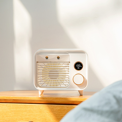 2000mAh ventilador de aire portátil con luz nocturna cálida