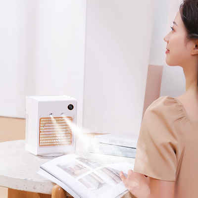 Pequeños refrigerador de aire y batería evaporativos de la fan 4000mAh de HumidifierTable