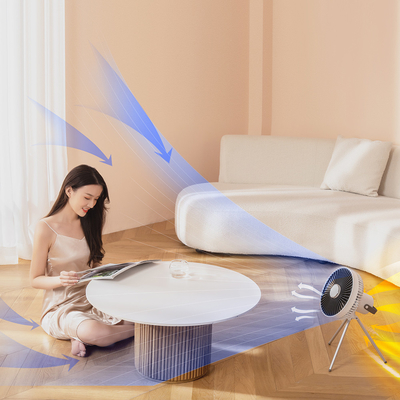 Fan al aire libre del Usb del trípode LED de la fan de 7 Vane Remoter Control Rechargeable Table