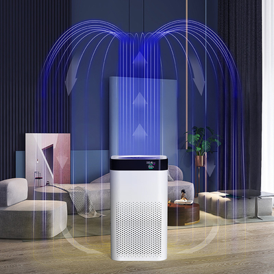 Filtro de aire inteligente UV del escritorio de la luz HEPA 20m2 del OEM del purificador portátil puro de color caqui del aire
