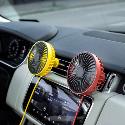 Cargador USB portátil DC5 12V 24V LED Mini Car Fan del aire acondicionado del PDA de 4 pulgadas