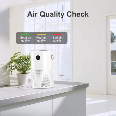 Mini pequeño blanco del escritorio del purificador AP01 HEPA H13 del aire del hogar 10000mAH