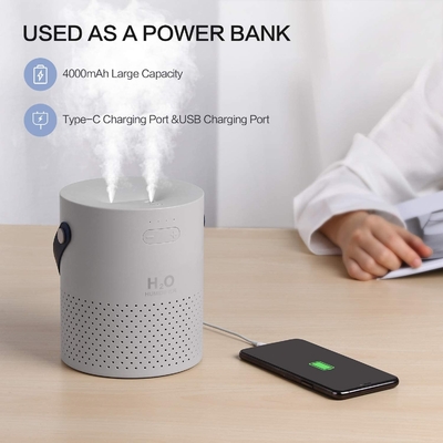 de la batería 4000mAh del aire mini USB humectador fresco ultrasónico de la niebla del humectador 1.1L